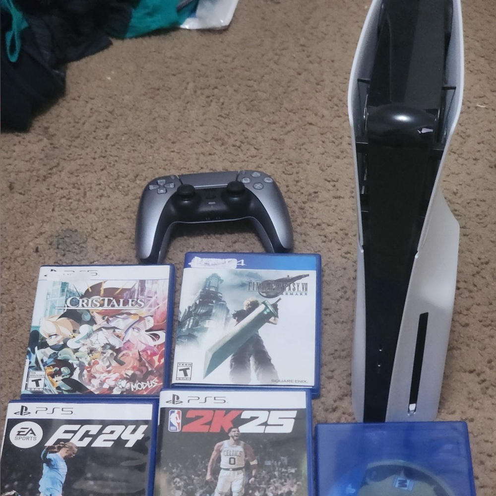 Sony Console with Black and White Design and Controller